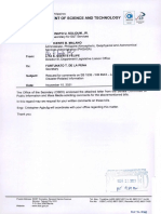Department of Science and Technology: Memorandum For: Dr. Renato U. Solidum, JR
