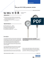 Data Sheet For Thermometers