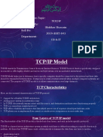 Presentation Topic: Tcp/Ip Presented By: Iftakhar Hussain Roll No: 2019-BSIT-043 Department: Cs & It