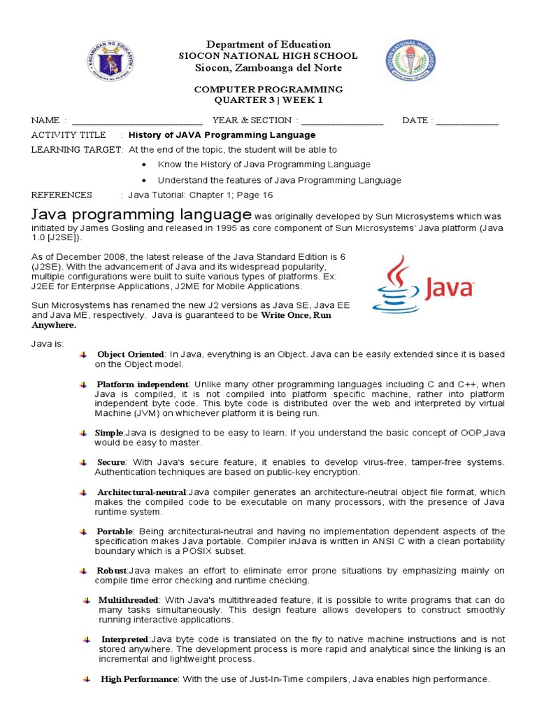 History Of Java Programming Language Pdf