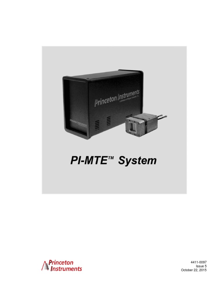 PI-MTE System Manual | PDF | Charge Coupled Device | Ac Power Plugs And ...
