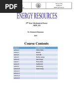 3 Year Mechanical Power MPE 331: Dr. Mohamed Hammam 2019