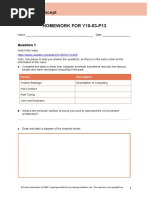 Stored Program Concept HOMEWORK FOR Y10-03-P13: Person Description