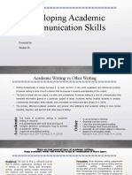 Updated- Developing academic communication skills
