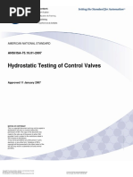 ISA 75.19.01 Hydrostatic Testing of Control Valves PDF | PDF | Valve | Leak