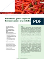 Propriedades e ações da capsaicina das pimentas do gênero Capsicum