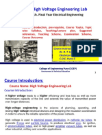 UNIT 1 - High Voltage Engineering Lab - Lecture 1 To 13.ppt - 9 2 2022