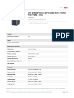 Apc Symmetra LX Extended Run Tower W/9 SYBT5, 208V: Technical Specifications