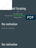 Shell Scripting: Ian Mcdonald Sign in Link: Magic Word