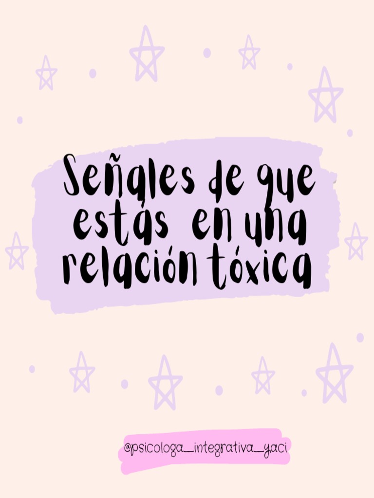 Señales de una relación tóxica | PDF | Salud y bienestar | Estilo de vida