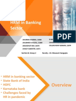 HRM in Banking Sector: Section B, Group 2 Faculty - Dr. Mousumi Sengupta