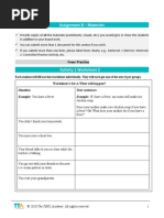 Assignment B - Materials: Freer Practice