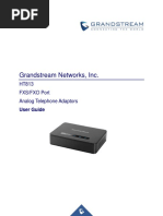 Grandstream Networks, Inc.: HT813 FXS/FXO Port Analog Telephone Adaptors