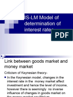 IS-LM Model of Determination of Interest Rates