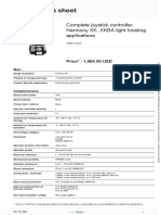 Product Data Sheet: Complete Joystick Controller, Harmony XK, XKBA Light Hoisting Applications