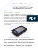 Focus On Key User Goals: Palm Pdas