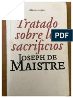 Tratado Sobre Los Sacrificios Joseph de Maistre