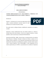 Reglamento interno del CETAD M.I.R.A. para el tratamiento de adicciones