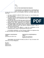 Affidavit of Two Disinterested Persons We, Lynmar N. Paglinawan and Miguelito N. Martinquilla