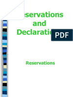 Reservations and Declarations