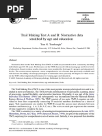 Trail Making Test A and B Norms