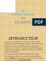 A Presentation ON: Leasing