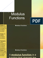 Modulus Functions
