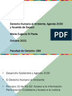 Derecho Humano Al Ambiente Agenda 2030 y Escazú CLASE OCTUBRE2021
