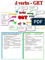 Complete The Sentences With Across, Along, Away, By, Down (To), In, Off, On, Out, Over, Through or Up