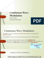 Continuous Wave Modulation: Hind D.Salman Electromechanical Dept