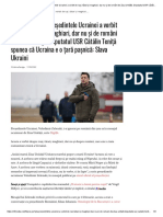 1. Sfidare pe față_ Președintele Ucrainei a vorbit de ruși, tătari și maghiari, dar nu și de români de Ziua Unității. Deputatul USR Cătălin Teniță spunea că Ucraina e o țară pașnică_ Slava Ukraini _ R3media