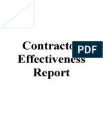 Contractor Effectiveness Report