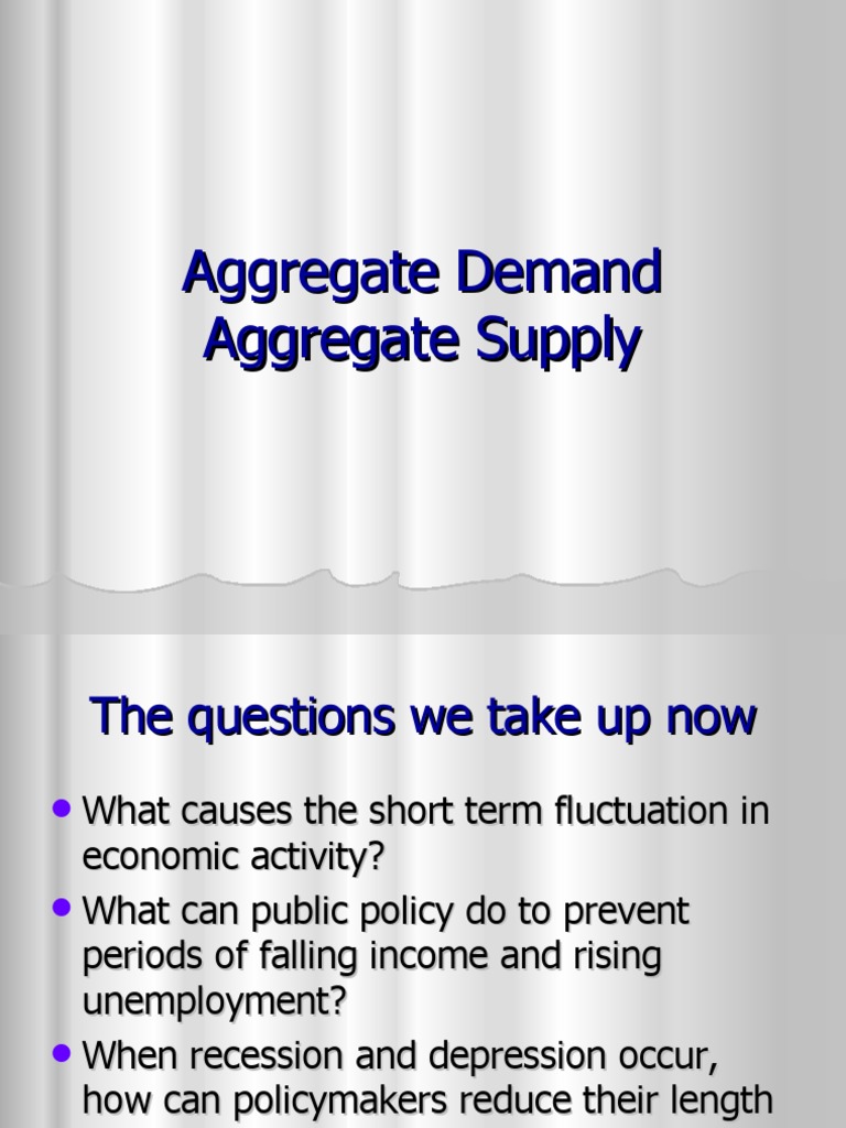 Understanding Aggregate Demand and Supply | PDF | Aggregate Demand ...
