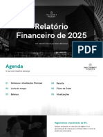 Apresentação de Finanças Relatório Financeiro Padrões Abstratos Minimalistas Preto Branco e Verde-Azulado