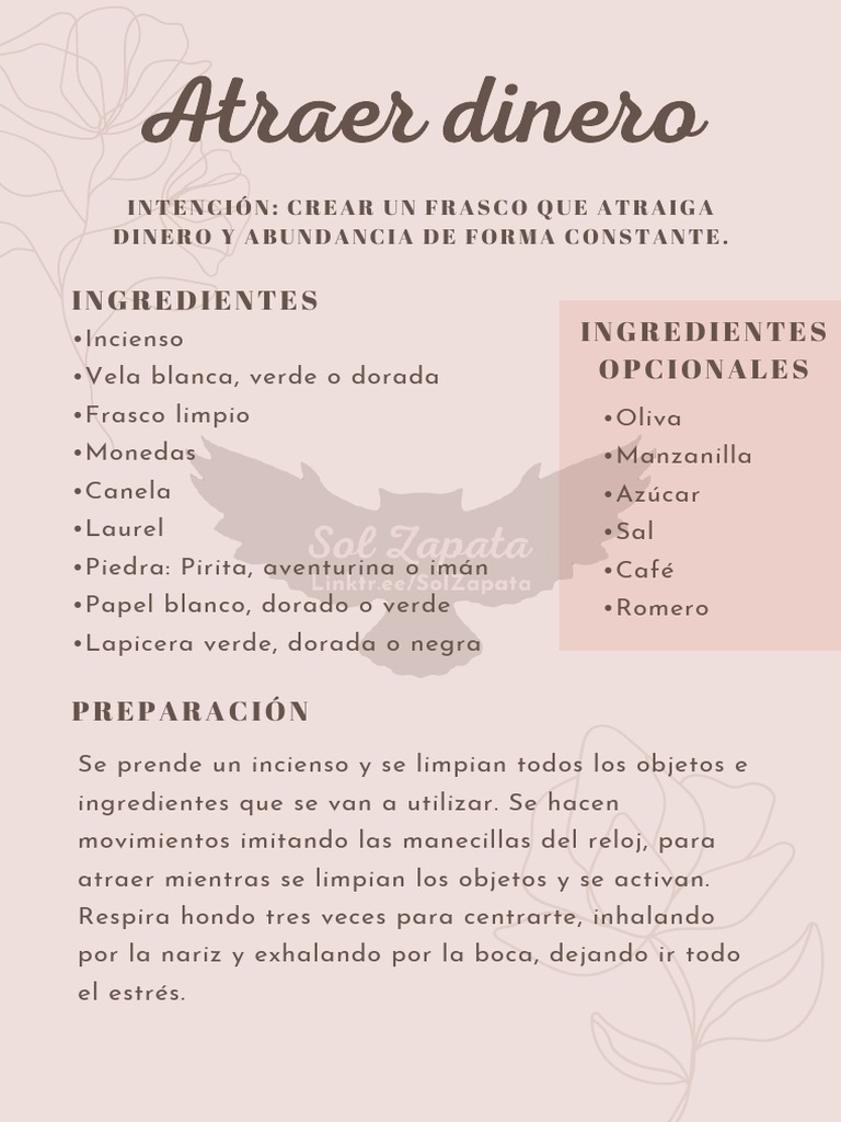 Ritual de Frasco para Atraer Dinero | PDF
