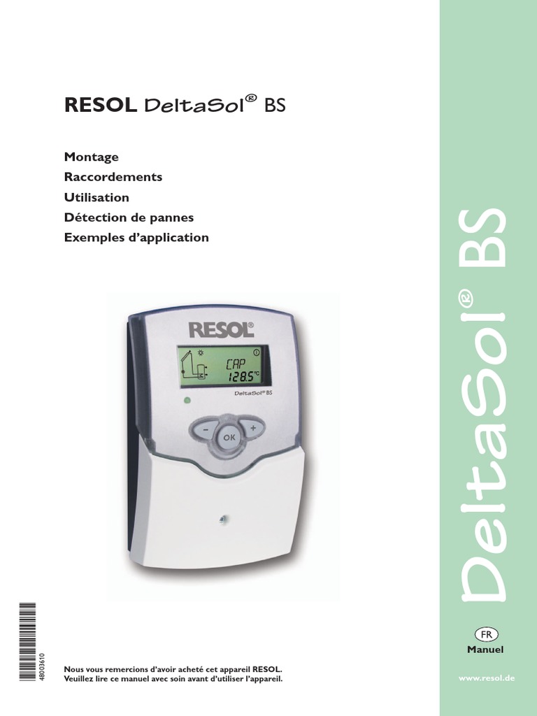 DeltaSol BS1 | PDF | Capteur | Transfert thermique