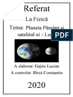 Referat La Fizică Planeta Pământ Și Satelitul Ei Luna