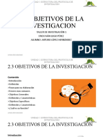 2.3 Objetivos de La Investigación