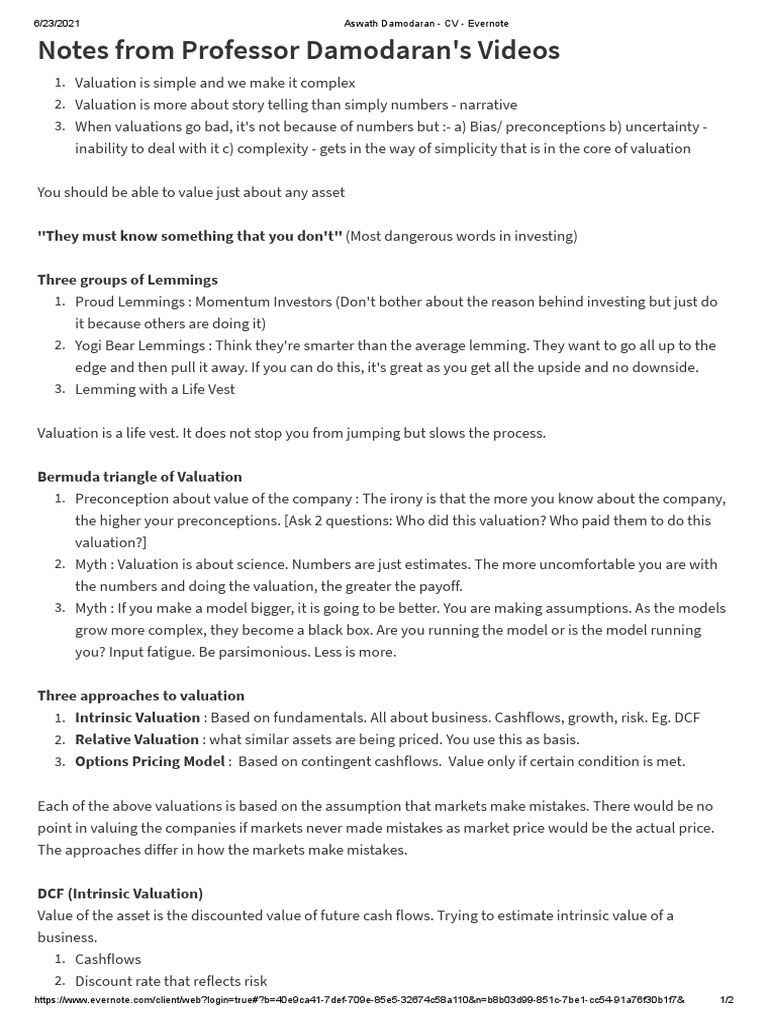 notes-on-valuation-approaches-and-common-valuation-mistakes-from
