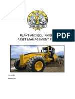 Plant and Equipment Asset Management Plan: January 2014