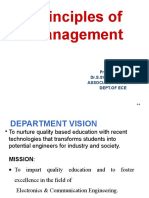 Principles of Management: Presented by Dr.S.Syed Jamaesha Associate Professor Dept - of Ece