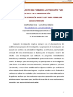 Sala, J. (2014). Planteamiento del problema, las preguntas y los objetivos de investigación