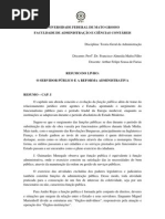 Resumo - O Servidor Publico e a Reforma Administrativa - Prof. Mafra por Arthur Felipe Farias