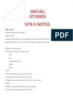 STD 5 Social Studies Notes