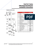 Fuel Pro Series Filter/Separator/Warmer Installation Instructions