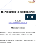 Introduction To Econometric S