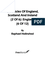 Chronicles of England Scotland and Ireland (2 of 6) England (6 of 12) by Raphael Holinshed