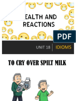 REACTIONS AND HEALTH Idioms