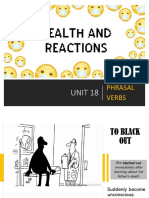 REACTIONS AND HEALTH Phrasal Verbs
