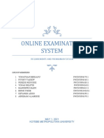 Online Examination System: Requirements and Premilinary Design